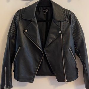 Black Leather Jacket Topshop